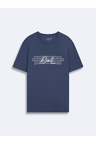 LTB Silver Logo Baskılı Regular Mavi T-shırt Çok Renkli