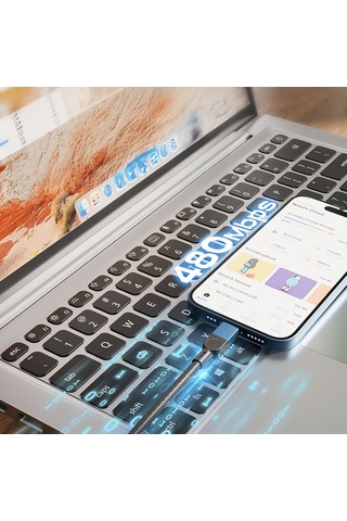 Lenyes Lc514 Usb-a To Lightning Hızlı Şarj Özellikli Örgülü Data Ve Şarj Kablosu 15w 1m Siyah