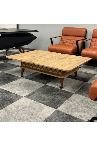 Kademeli Tekerli Akıllı Sehpa Atlantik Çam