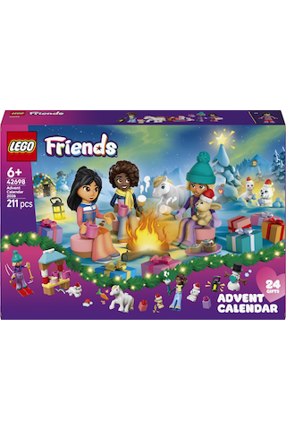 LEGO® Friends 2026 Yılbaşı Takvimi 42698 - 6 Yaş ve Üzeri Çocuklar için 3 Mini Bebek İçeren Oyuncak Yapım Seti (211 Parça)