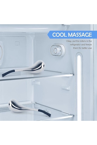 Cilt Bakımı İçin Buz Küresi Kaşık Masaj Aleti - Paslanmaz Çelik Dondurma Aleti - Güzellik İçin Yüz Silindiri - Soğutucu Masaj Çok Renkli