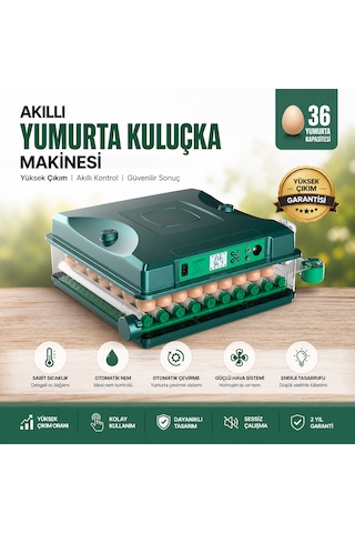 36 Yumurta Tam Otomatik Akıllı Kuluçka Makinesi Dijital Isı Ve Nem Kontrollü Civciv Çıkım Makinesi