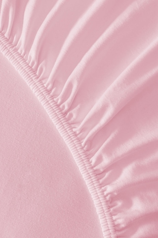 Soley Jersey %100 Pamuk Çift Kişilik Premium Lastikli Çarşaf Pembe