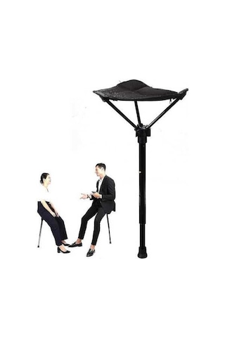 Bloomnest Teleskopik Katlanır Balıkçılık Sandalyesi A144 - Altın/siyah, Hafif Ve Uzaylı Taşınabilir Kamp Sandalyesi Altın - Siyah