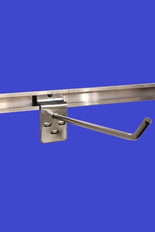 100 Adet 15 cm Kanallı Pano Kancası Raf Askısı Krom