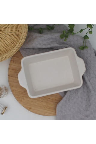 Arna 22 Cm Yanmaz Yapışmaz Fırın Kabı Beyaz