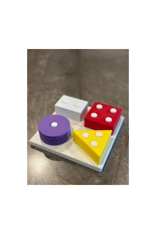 Montessori Geometrik Şekil Eşleştirme Şekil Yerleştirme Oyunu
