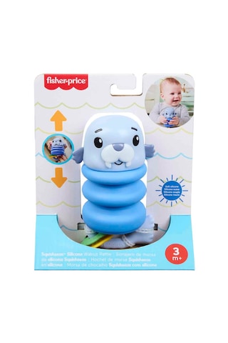 Fisher-price Jhb54 Deniz Dostları 2in1 Silikon Çıngırak - Jhb55 - Jhb56 - Jhb57 Mavi