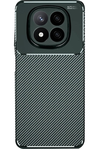 Xiaomi Poco M8 Pro 5g Uyumlu Kılıf Karbon Tasarım Kamera Korumalı Silikon Telefon Kılıfı Kapak Koyu Yeşil