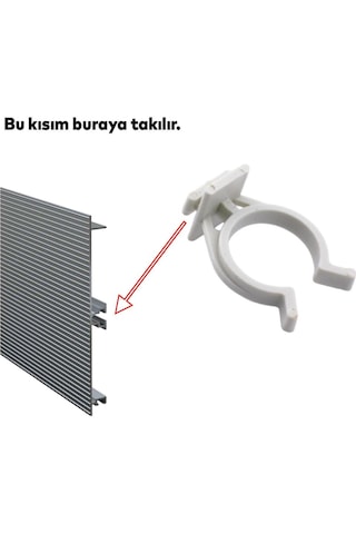 Alüminyum Baza Klipsi Mutfak Dolap Tezgah Alt Kısım Kapatma Klips