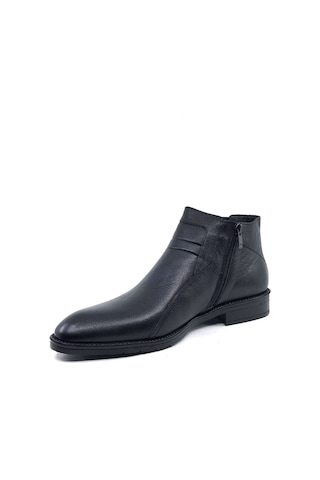 Smart 2023 Siyah İçi Kürklü Hakiki Deri Erkek Klasik Bot Siyah