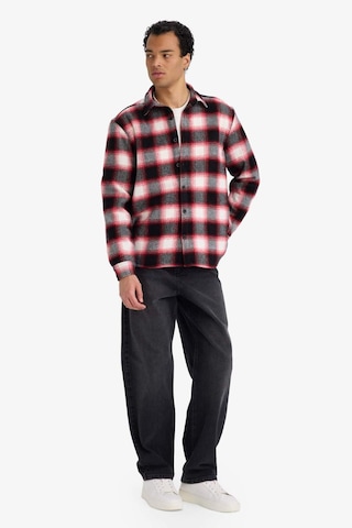 Defacto Regular Fit Polo Yaka Flanel Kareli Uzun Kollu Gömlek F7115ax25wnbr490 Bordo-br490