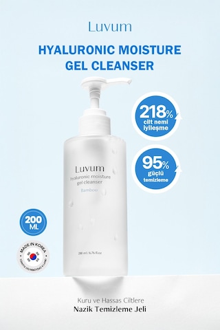 Luvum Kuru ve Hassas Ciltler İçin Nazik Temizleme Jeli Luvum Hyaluronic Moisture Cleanser 200 ml