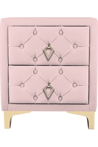 Ruby 2 Çekmeceli Komodin-gold Model Kapitoneli Yatak Odası Iki Çekmeceli Komodin&şifonyer Modelleri Pembe