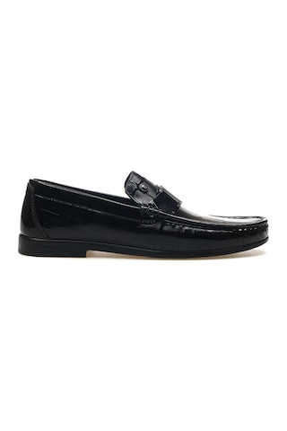 Pierre Cardin Erkek Hakiki Deri Toka Detaylı Loafer Ayakkabı 25y 25104 M Siyah Rugan Siyah Rugan