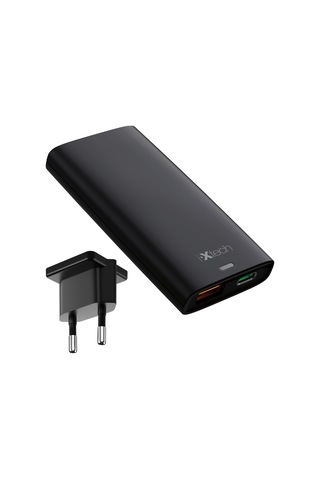 Ixtech Ix-hc8 65w Type-c Ve Usb Çift Port Ultra İnce Evrensel Başlıklı Seyahat Şarj Adaptörü