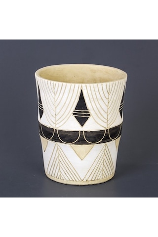 Euro Flora Yuvarlak Beton Saksı Beyaz 19X24.5 Cm (540879196)