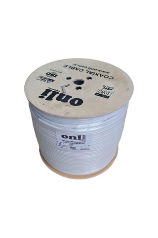 Onli RG6U6 Beyaz Anten Kablosu 500 M 96 Tel