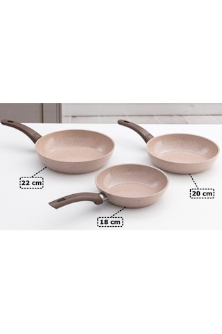 Gülsan Safran Granit 3Lü Tava Set