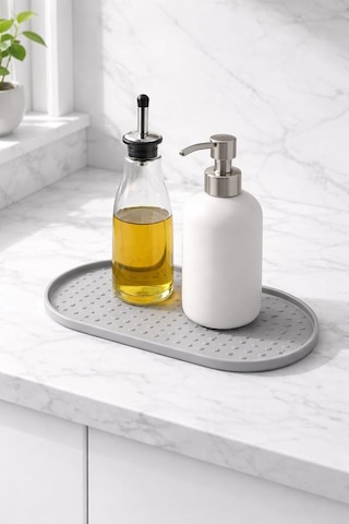 Tr Silikon Yağdanlık Ve Sıvı Sabunluk Altlığı 24x12 Cm Kaymaz Isıya Dayanıklı Kolay Temizlenebilir Mutfak Ve B Diğer