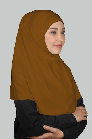 Altobeh İkili Set Pratik Eşarp Hazır Türban Ve Hijab Tesettür Bonesi Taba