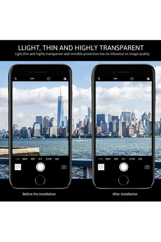 Apple Uyumlu iPhone 7 Zore Kamera Lens Koruyucu Cam Filmi Renksiz