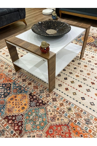 Bicabin Atina Dekoratif Orta Sehpa Garda Beyaz (Coffee Table)