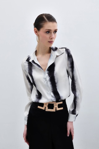 Sateen Desenli Klasik Gömlek - Siyah-136003 Siyah