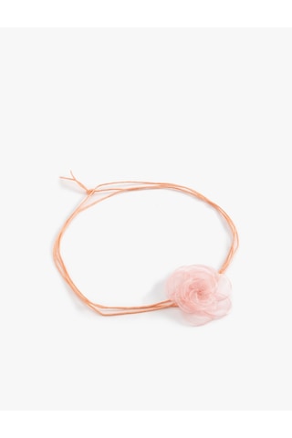 Koton Tül Çiçekli Choker Kolye Pembe 4sak71217aa Gül