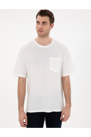 Pierre Cardin Erkek Ekru Tişört Basic 50306991-vr019 Ekru