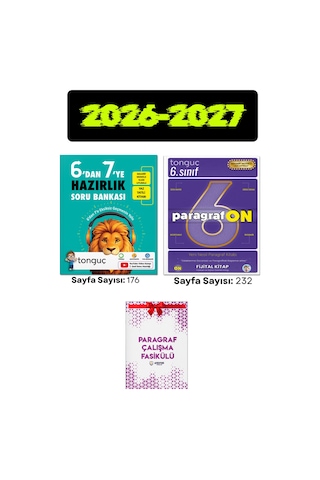Tonguç 7. Sınıf 6 Dan 7 Ye Hazırlık Yaz Tatili Kitabı Paragrafon Tonguç 7. Sınıf 6 Dan 7 Ye Hazırlık Yaz Tatili Kitabı Paragrafon