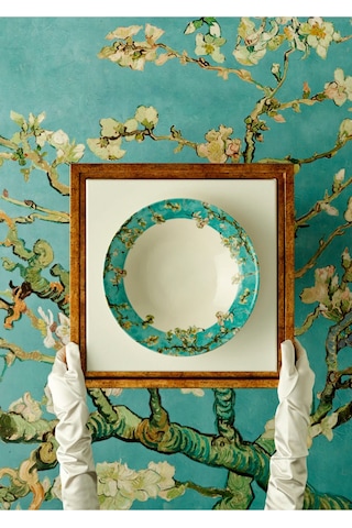 Bella Maison Van Gogh Almond Blossom Porselen Salata Kasesi Turkuaz 29 Cm Turkuaz