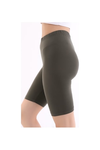 Self Clothing Kadın Haki Penye Kumaş Yüksek Bel Kısa Tayt Slf1295