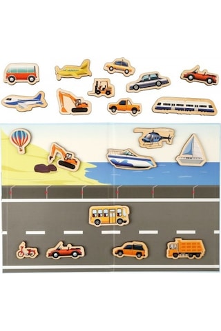 Rossie Ahşap Mıknatıslı Taşıt Oyun Seti