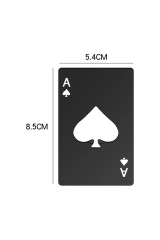 Fortunelane 20 Adet Siyah Çelik Poker Şekilli Şişe Açıcı - Kaliteli, Taşınabilir Set, Parti İçin Uygun Siyah