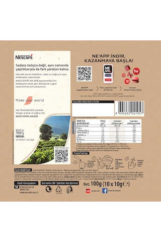 Nescafe 2si1 Arada Sütlü Köpüklü 10 10x10g Öğütülmüş
