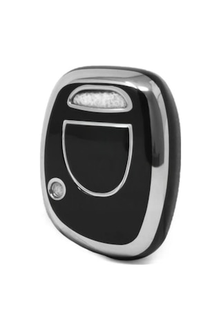 Renault Clio 1, 2, Kangoo 1 Uyumlu Buton Nano Oto Anahtar Kumanda Kabı Kılıfı Siyah Gümüş Renk