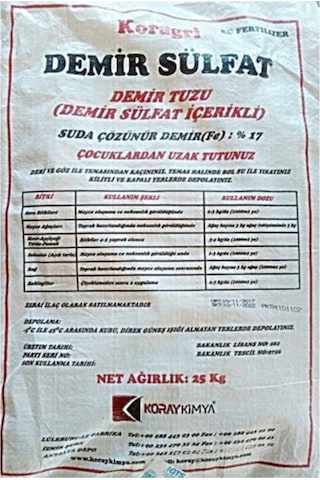 Platinbahce Demir Sülfat 5 KG
