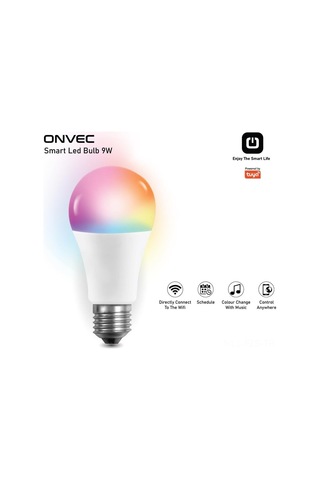 Fosenze 9w Wifi+bluetooth Akıllı Ampul Rgb, 806 Lumens, 200-240v, Renk/sıcaklık/aydınlatma Ayarlamalı, Uzak Kumandalı 1 Adet Beyaz
