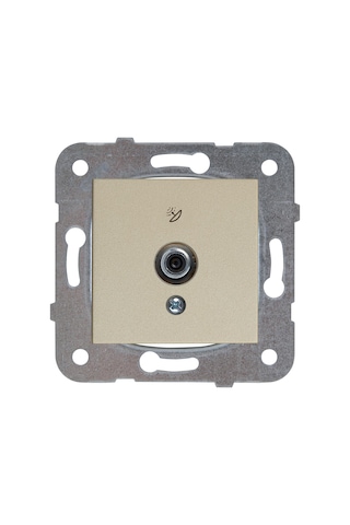 Nt Bronz Uydu Prizi F Kon 10 Db Mekanizma+düğme Kapak