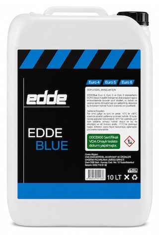 Edde Blue 10 Lt Scr'li Dizel Araçlar Için Eddeblue Emisyon Azaltıcı Araba Araç Oto