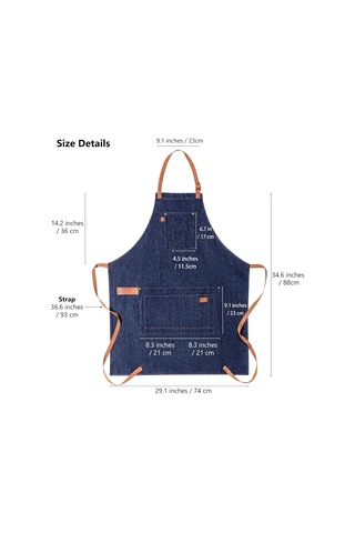 Cepli Kot Önlük Uzun Bağcıklı Büyük Önlük Ayarla Mavi, Diğer