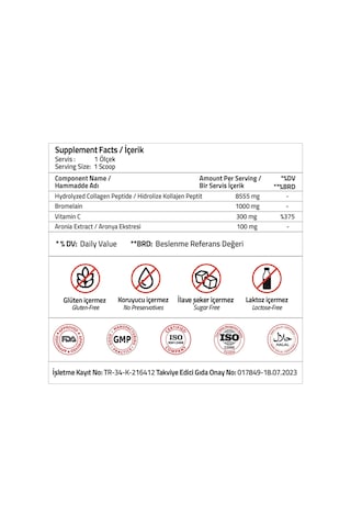 Validus Collagen Peptides Bromelain Powder 300 Gr