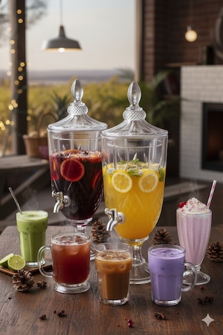 Family Kitchen Trend 3,5 Lt Musluklu Cam Sebil Şerbetlik Parti Damacanası Meşrubatlık