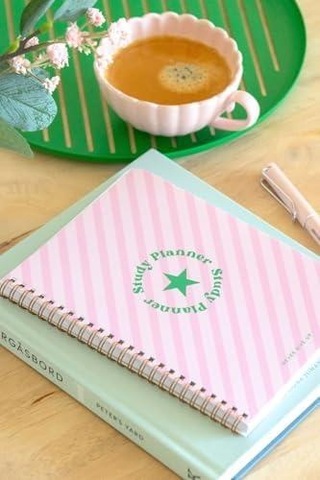 A5 Spiralli Ders Çalışma Planlayıcısı - Study Planner - Sınava Hazırlık Ayt-tyt-kpss-ales-yds Pembe Çok Renkli