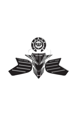 Yamaha Mt 09 Tank Pad Depo Kapak Pad Yan Pad Komple Set Gri Siyah