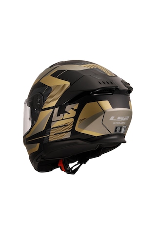 Ls2 Stream 2 Road Mat Siyah-gold -gri Kask Çok Renkli