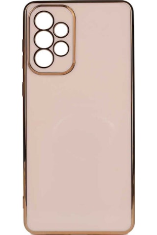 Samsung Uyumlu Galaxy A73 Kılıf Zore Bark Kapak Rose Gold