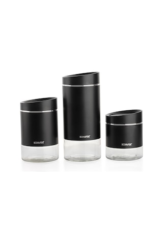 Schafer Silver Touch 3 Boy Kavanoz Seti-siyah Siyah