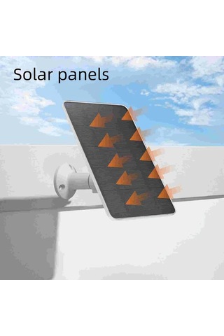 Xuweiwei Düşük Voltajlı Güvenlik Kameraları İçin Siyah 2 Paket Monokristal Güneş Paneli Seti Usb Type C Uyumlu Çıkarılabilir Fotovoltaik